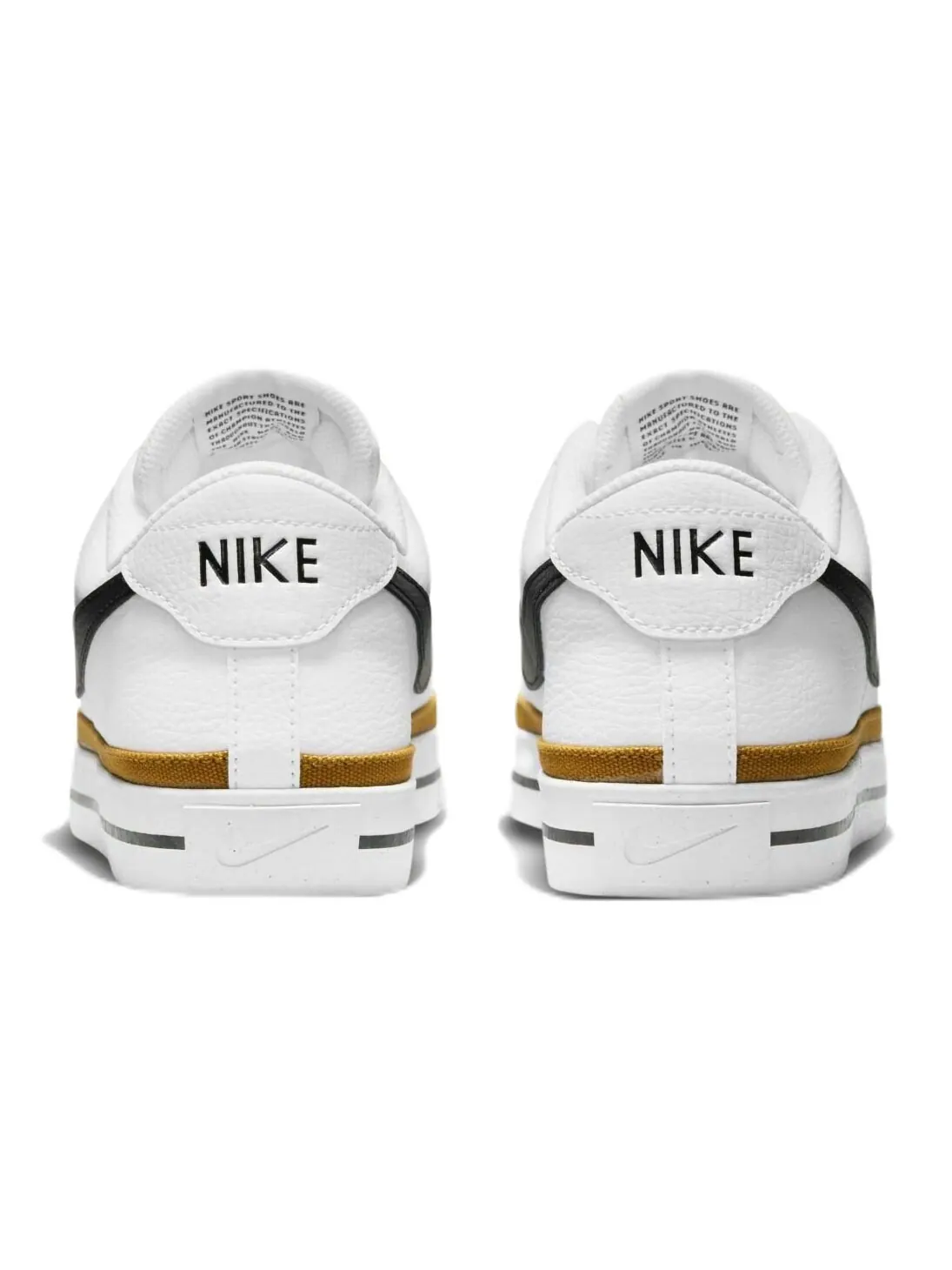 Кеды Nike Court Legacy — изображение 4 из 4, белый/черный/золотой
