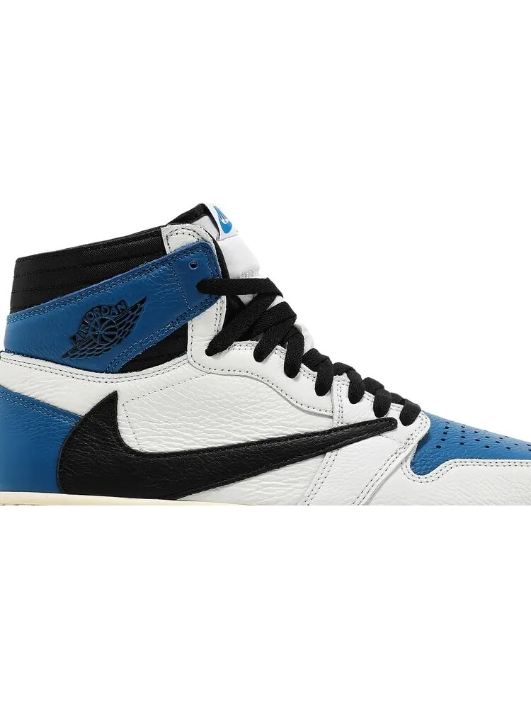 Кроссовки Fragment Design x Travis Scott x Air Jordan 1 Retro High — изображение 2 из 10, синий