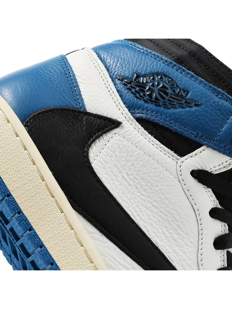 Кроссовки Fragment Design x Travis Scott x Air Jordan 1 Retro High — изображение 9 из 10, синий