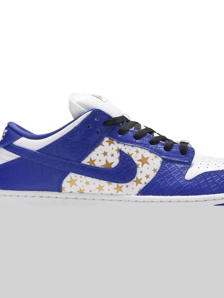 Кроссовки Nike Supreme x Dunk Low OG SB QS 'Hyper Royal' — изображение 2 из 8, синий