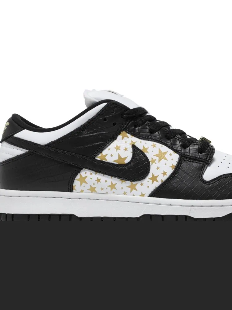 Кроссовки Nike Supreme x Dunk Low OG SB QS 'Black' — изображение 2 из 8, черный