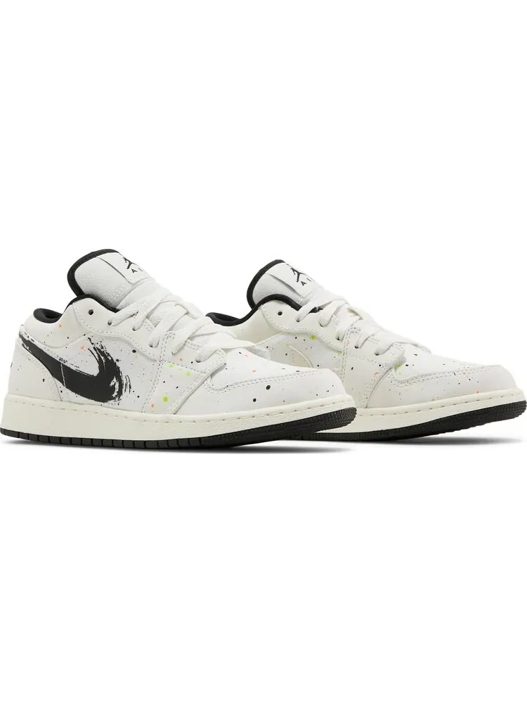 Кроссовки Air Jordan 1 Low SE GS Paint Splatter — изображение 8 из 8, бежевый