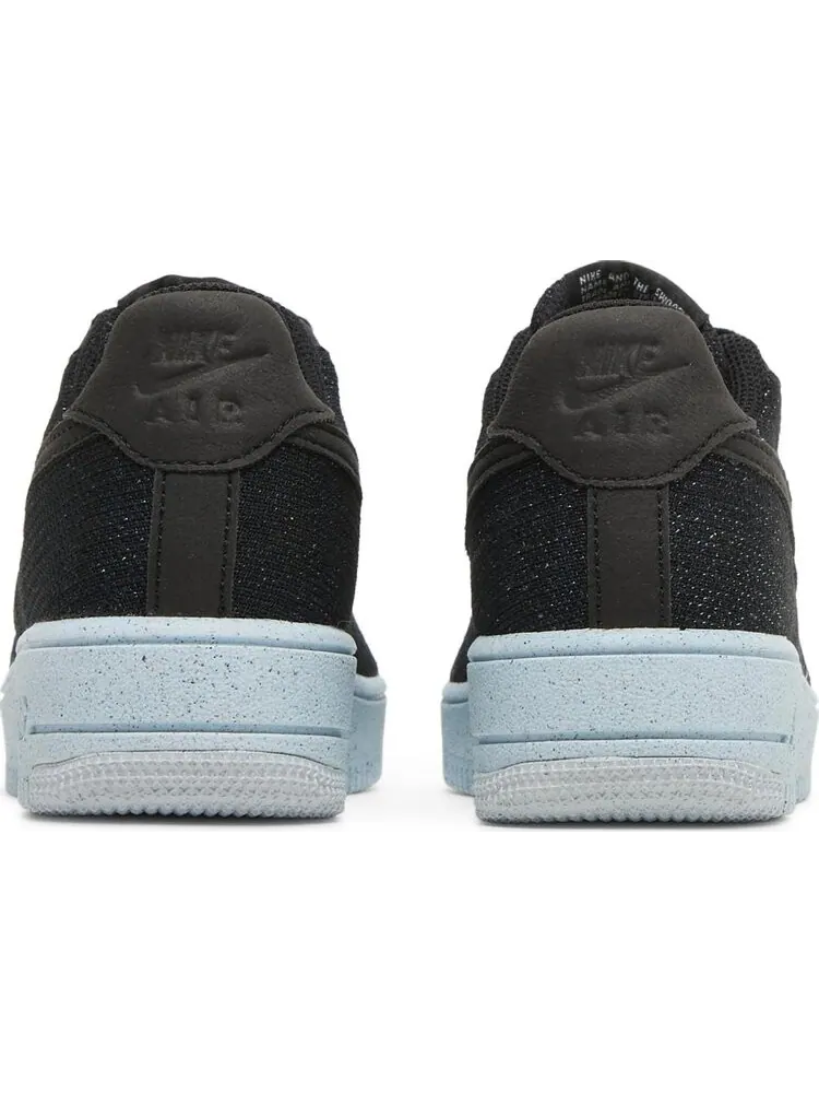 Кроссовки Nike Air Force 1 Crater Flyknit GS 'Black Chambray Blue' — изображение 6 из 8, черный