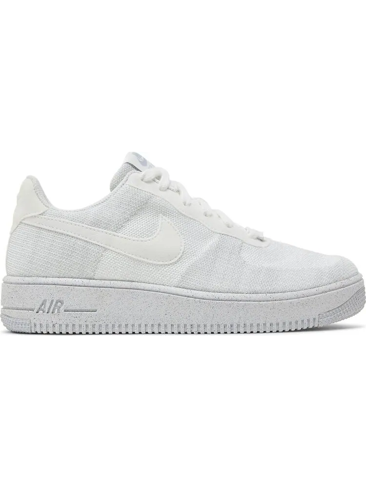 Кроссовки Nike Air Force 1 Crater Flyknit GS 'White Wolf Grey' — изображение 1 из 8, белый