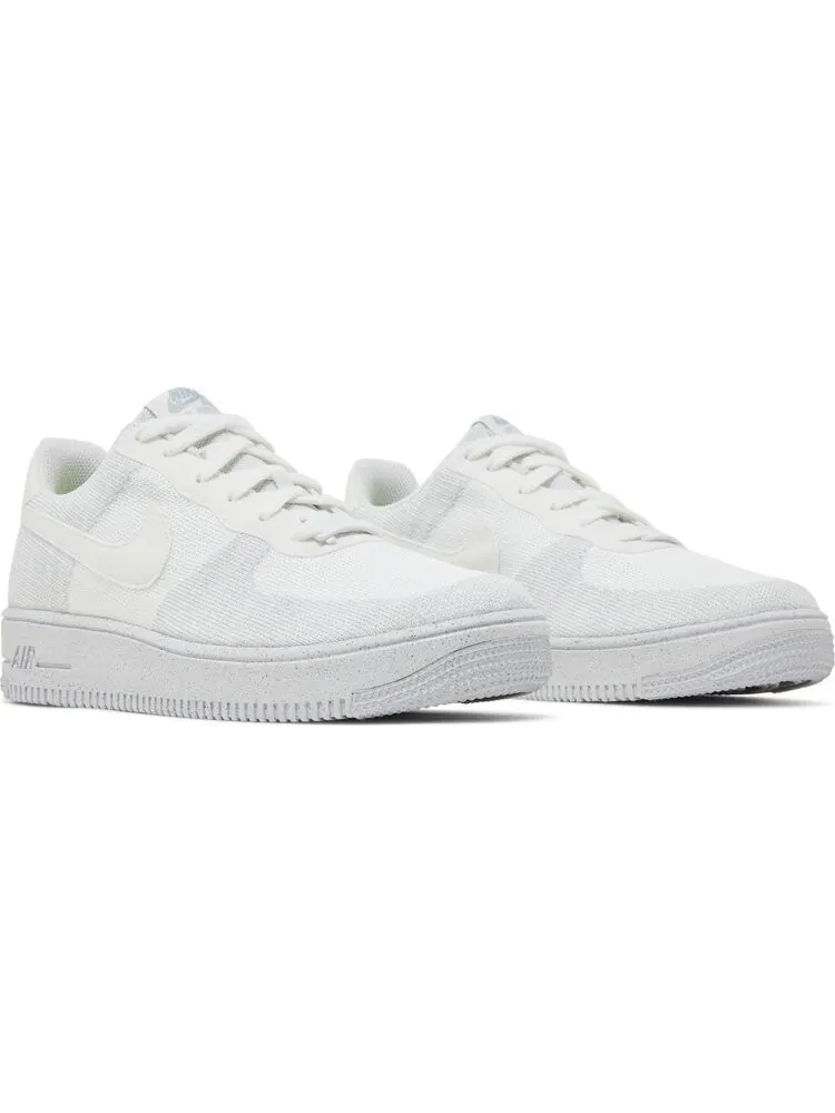 Кроссовки Nike Air Force 1 Crater Flyknit GS 'White Wolf Grey' — изображение 8 из 8, белый