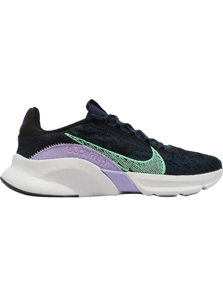 Кроссовки Nike Wmns SuperRep Go 3 Flyknit Next Nature 'Armoury Navy Green Glow' — изображение 1 из 1, черный