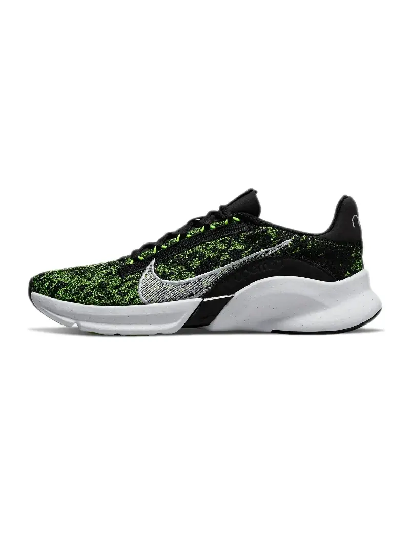 Кроссовки Nike SuperRep Go 3 Next Nature Flyknit — изображение 1 из 7, черный/зеленый