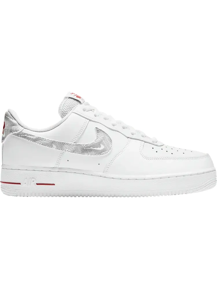 Кроссовки Nike Air Force 1 Low 'Topography Pack - White University Red' — изображение 1 из 1, белый