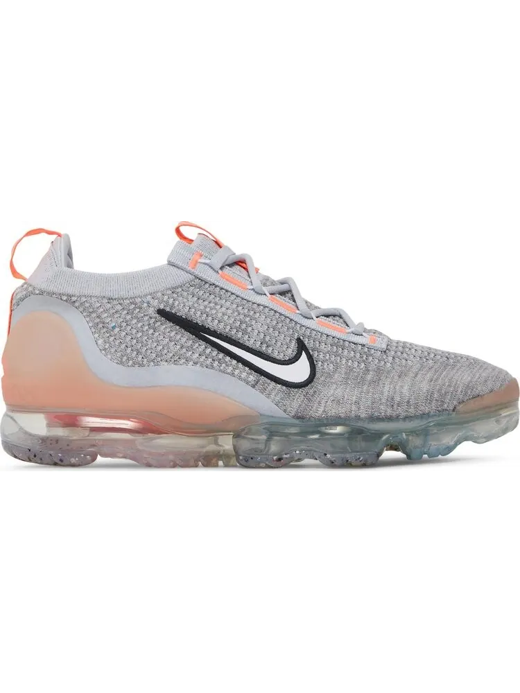 Кроссовки Nike Air VaporMax 2021 Flyknit 'Grey Fog Bright Mango' — изображение 1 из 8, серый