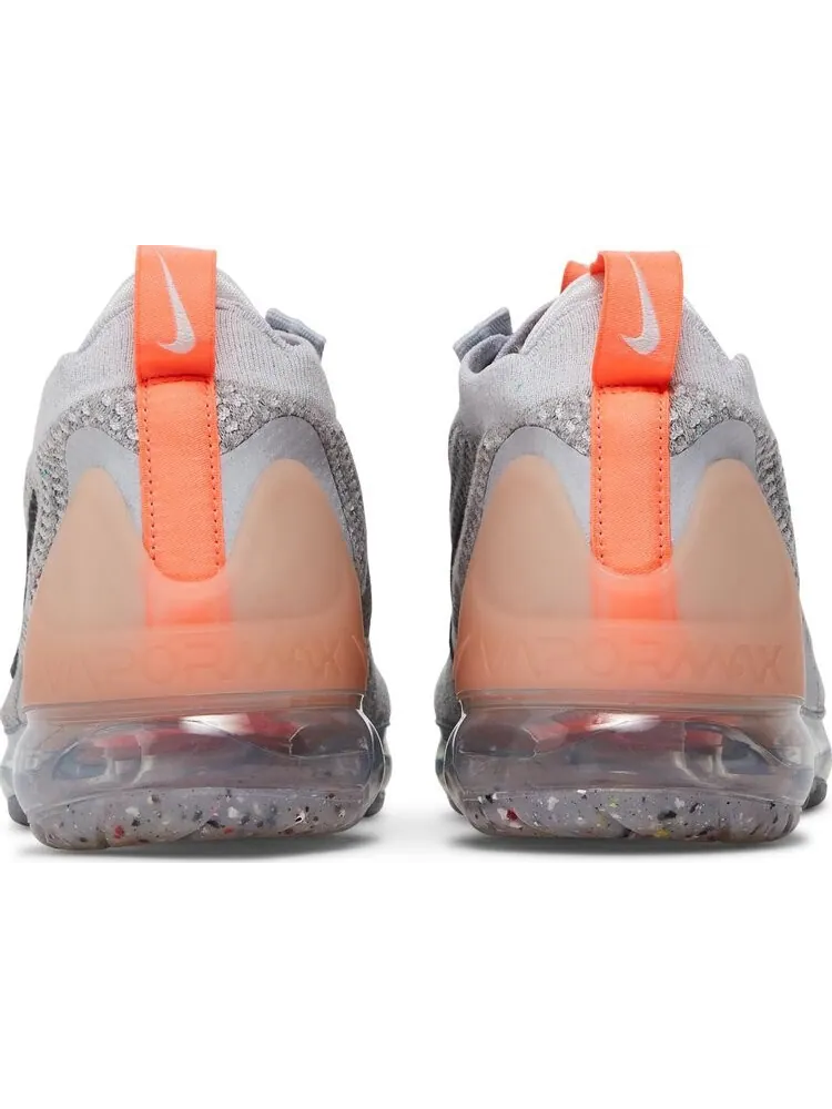 Кроссовки Nike Air VaporMax 2021 Flyknit 'Grey Fog Bright Mango' — изображение 6 из 8, серый