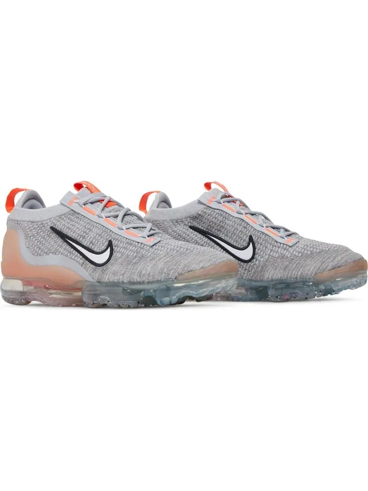 Кроссовки Nike Air VaporMax 2021 Flyknit 'Grey Fog Bright Mango' — изображение 8 из 8, серый