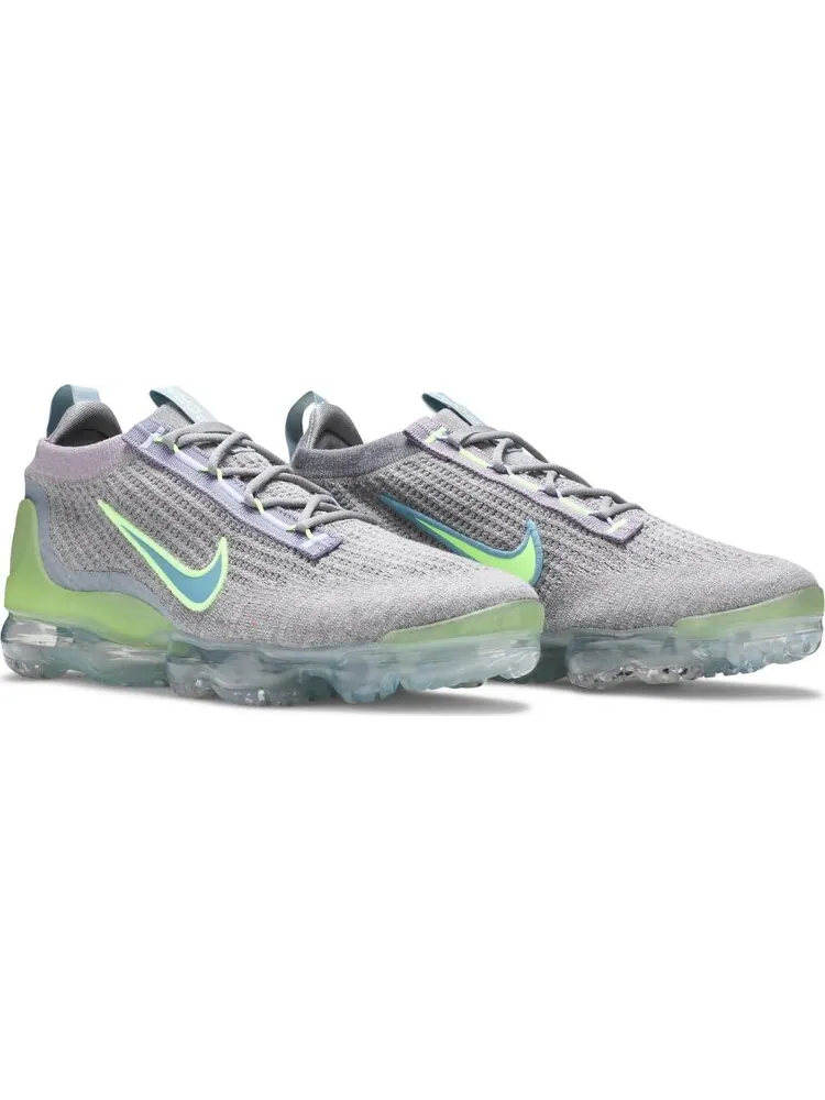 Кроссовки Nike Air VaporMax 2021 Flyknit 'Grey Light Liquid Lime' — изображение 8 из 8, серый