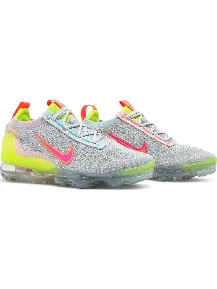 Кроссовки Nike Wmns Air VaporMax 2021 Flyknit 'Neon' — изображение 8 из 8, серый