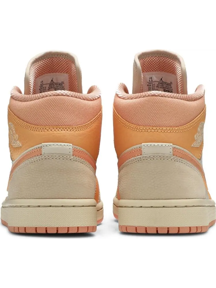 Кроссовки Wmns Air Jordan 1 Mid Apricot — изображение 6 из 8, оранжевый