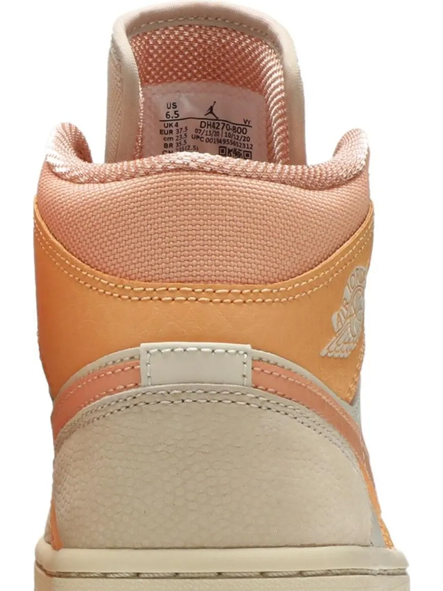 Кроссовки Wmns Air Jordan 1 Mid Apricot — изображение 7 из 8, оранжевый