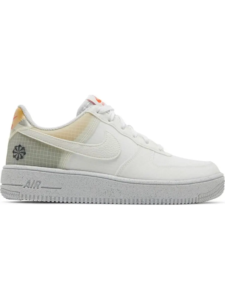 Кроссовки Nike Air Force 1 Crater GS 'Move To Zero - White Orange' — изображение 1 из 8, белый