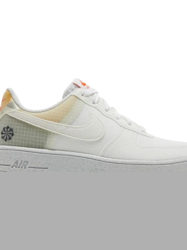Кроссовки Nike Air Force 1 Crater GS 'Move To Zero - White Orange' — изображение 2 из 8, белый