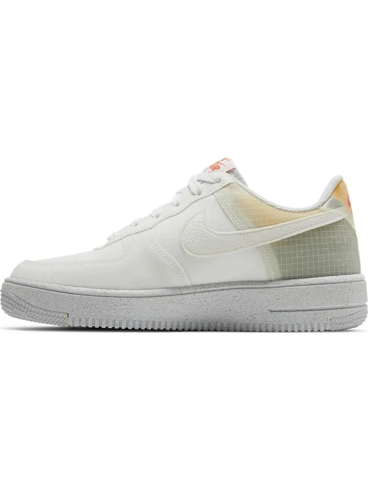 Кроссовки Nike Air Force 1 Crater GS 'Move To Zero - White Orange' — изображение 3 из 8, белый