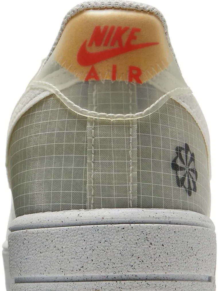 Кроссовки Nike Air Force 1 Crater GS 'Move To Zero - White Orange' — изображение 7 из 8, белый