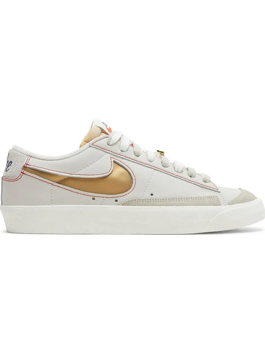 Кеды Nike Blazer Low '77 Premium 'First Use - Light Bone' — изображение 1 из 4, светло-серый/мультиколор