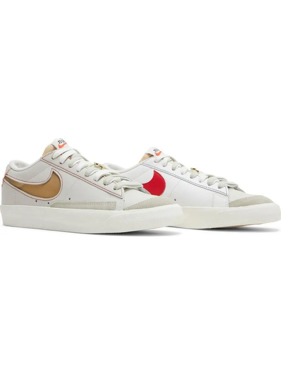 Кеды Nike Blazer Low '77 Premium 'First Use - Light Bone' — изображение 2 из 4, светло-серый/мультиколор