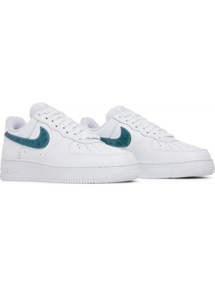 Кроссовки Nike Wmns Air Force 1 Low 'Glitter Swoosh - Celery' — изображение 8 из 8, белый