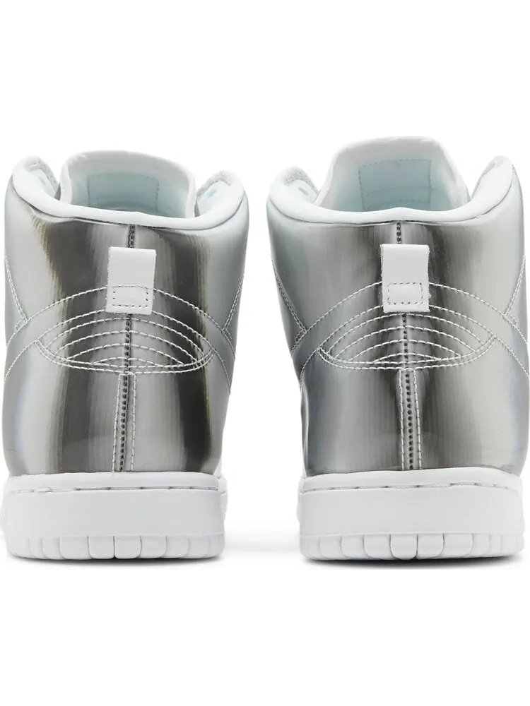 Кроссовки Nike Dunk High 'Flux' x CLOT — изображение 6 из 8, серебряный