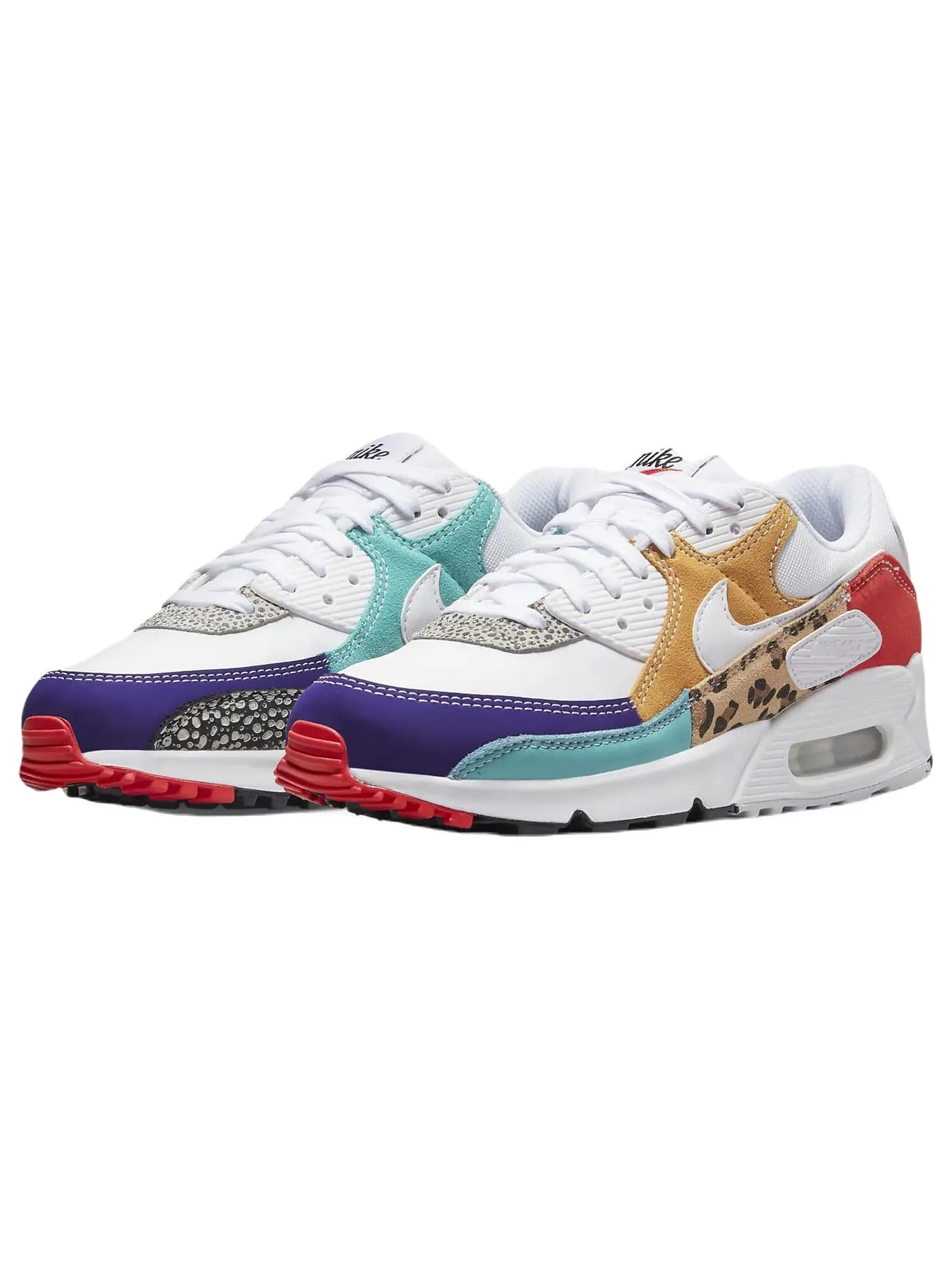 Кроссовки Nike Air Max 90 SE — изображение 2 из 7, белый/фиолетовый/красный