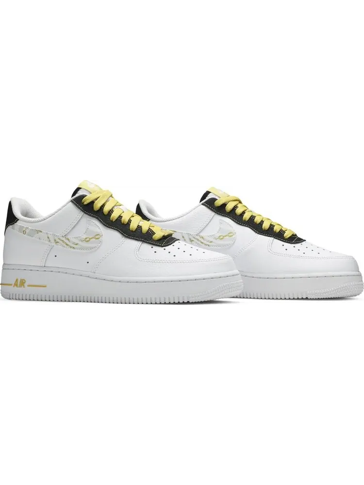 Кроссовки Nike Air Force 1 '07 LV8 'Gold Links Zebra Print' — изображение 8 из 8, белый