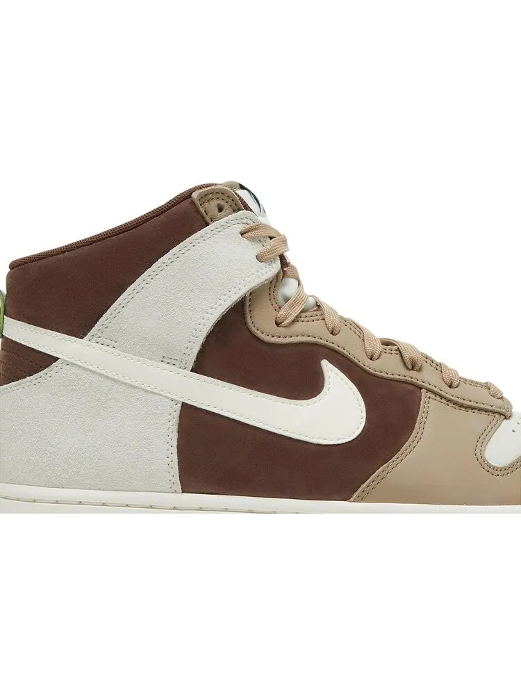 Кроссовки Nike Dunk High 'Light Chocolate' — изображение 2 из 8, коричневый