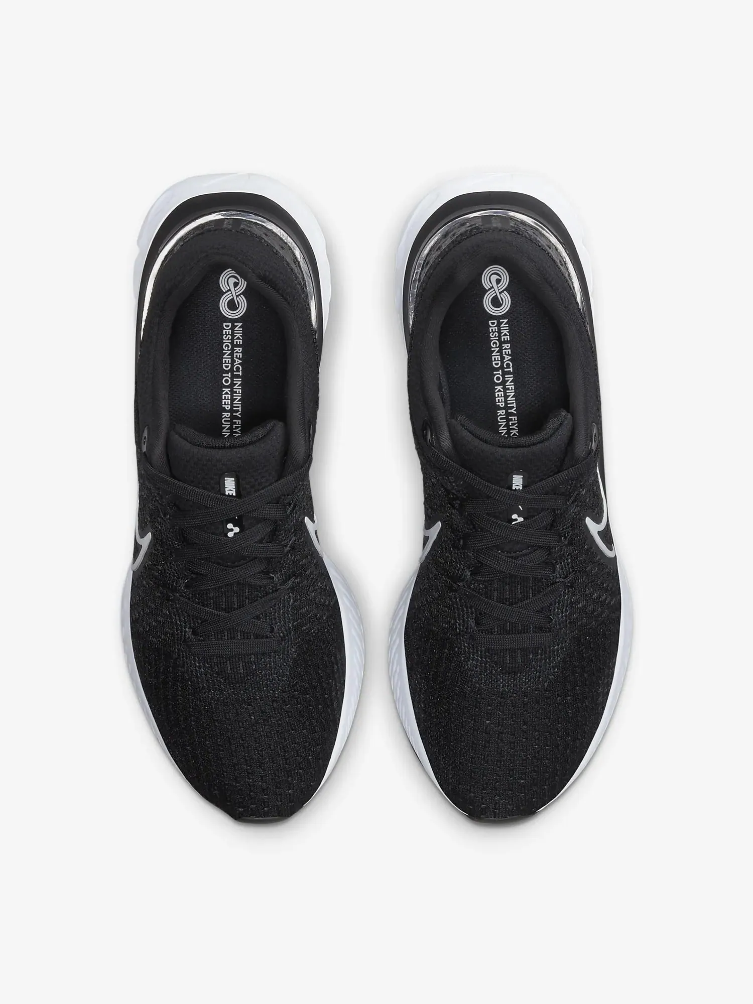 Кроссовки Nike React Infinity Run Flyknit 3 — изображение 3 из 7, черный/белый