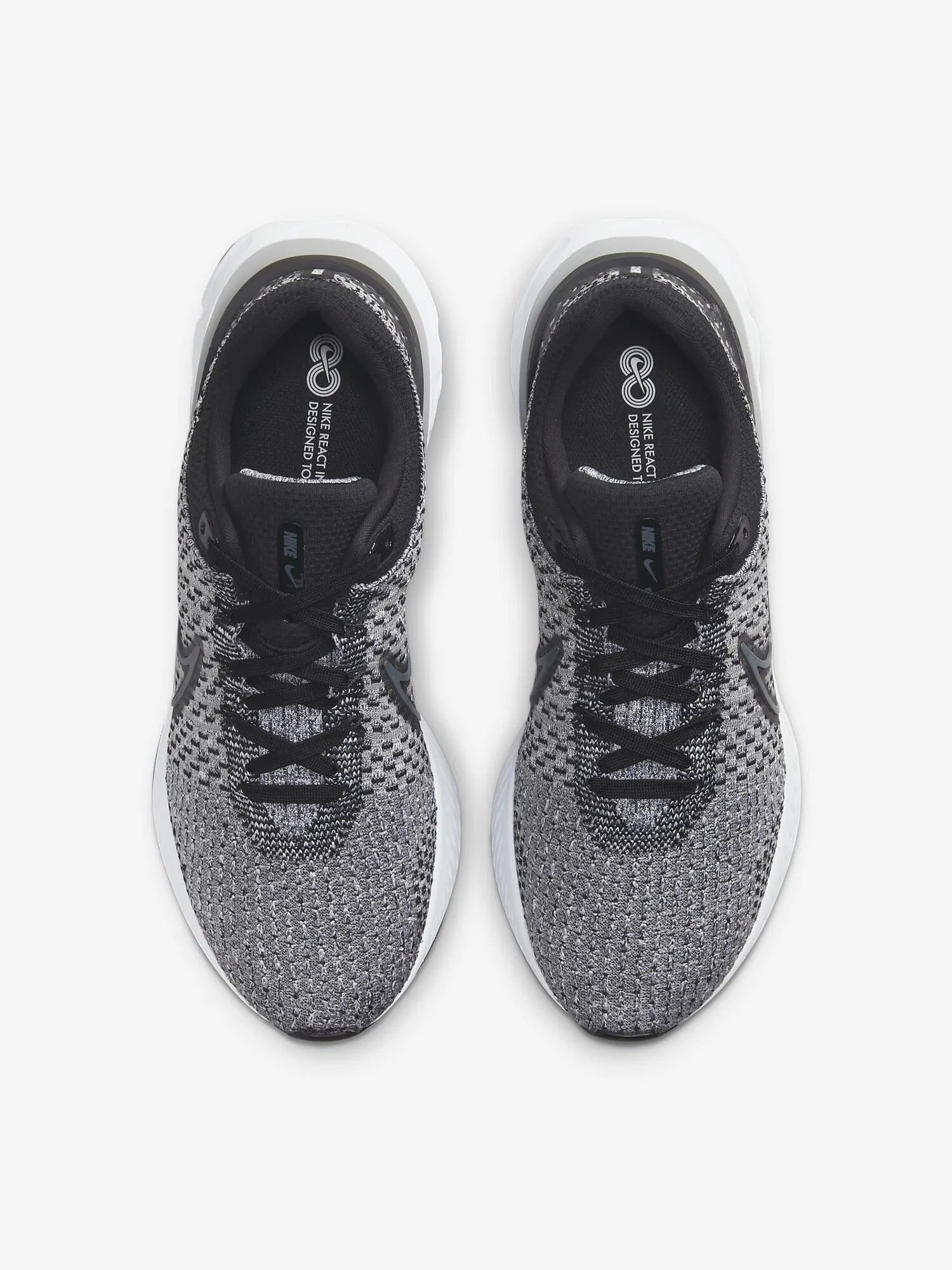 Кроссовки Nike React Infinity Run Flyknit 3 — изображение 3 из 7, серый/черный