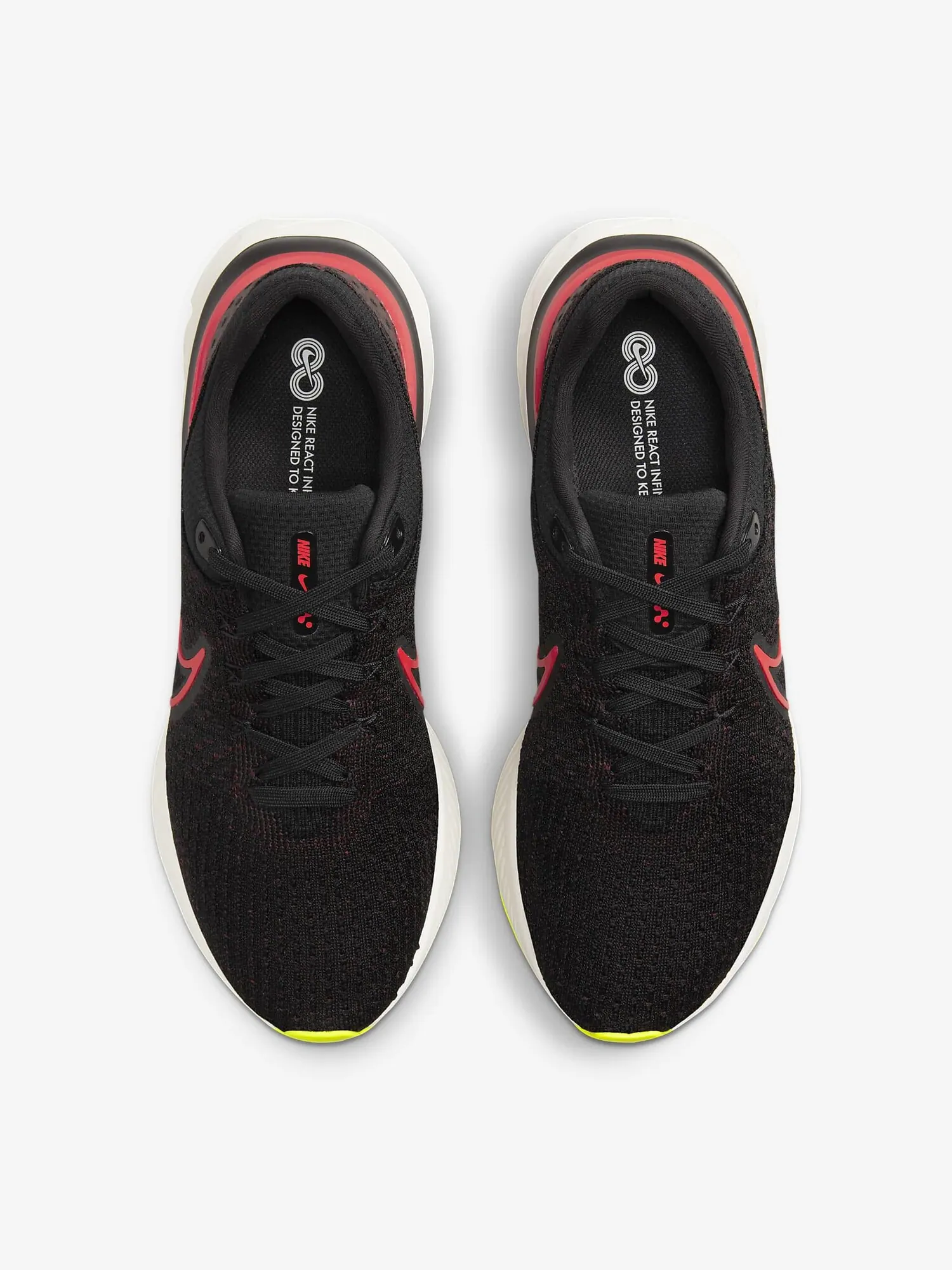 Кроссовки Nike React Infinity Run Flyknit 3 — изображение 3 из 7, черный/красный