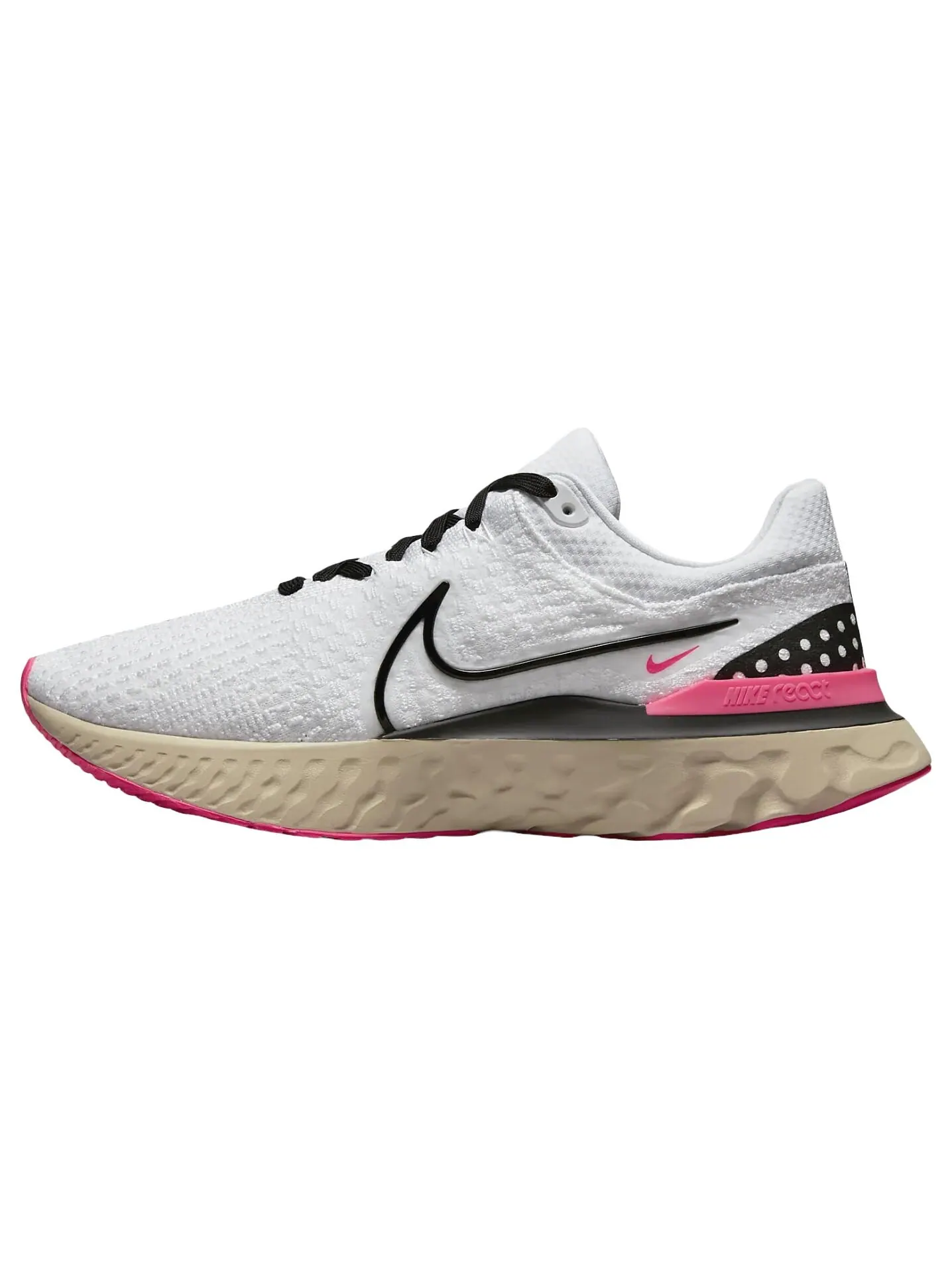 Кроссовки Nike React Infinity Run Flyknit 3 — изображение 1 из 7, белый/бежевый/розовый