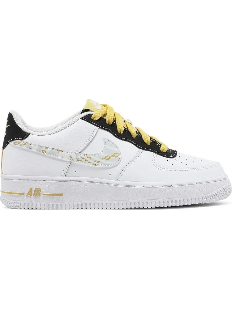 Кроссовки Nike Air Force 1 '07 LV8 GS 'Gold Links Zebra Print' — изображение 1 из 8, белый