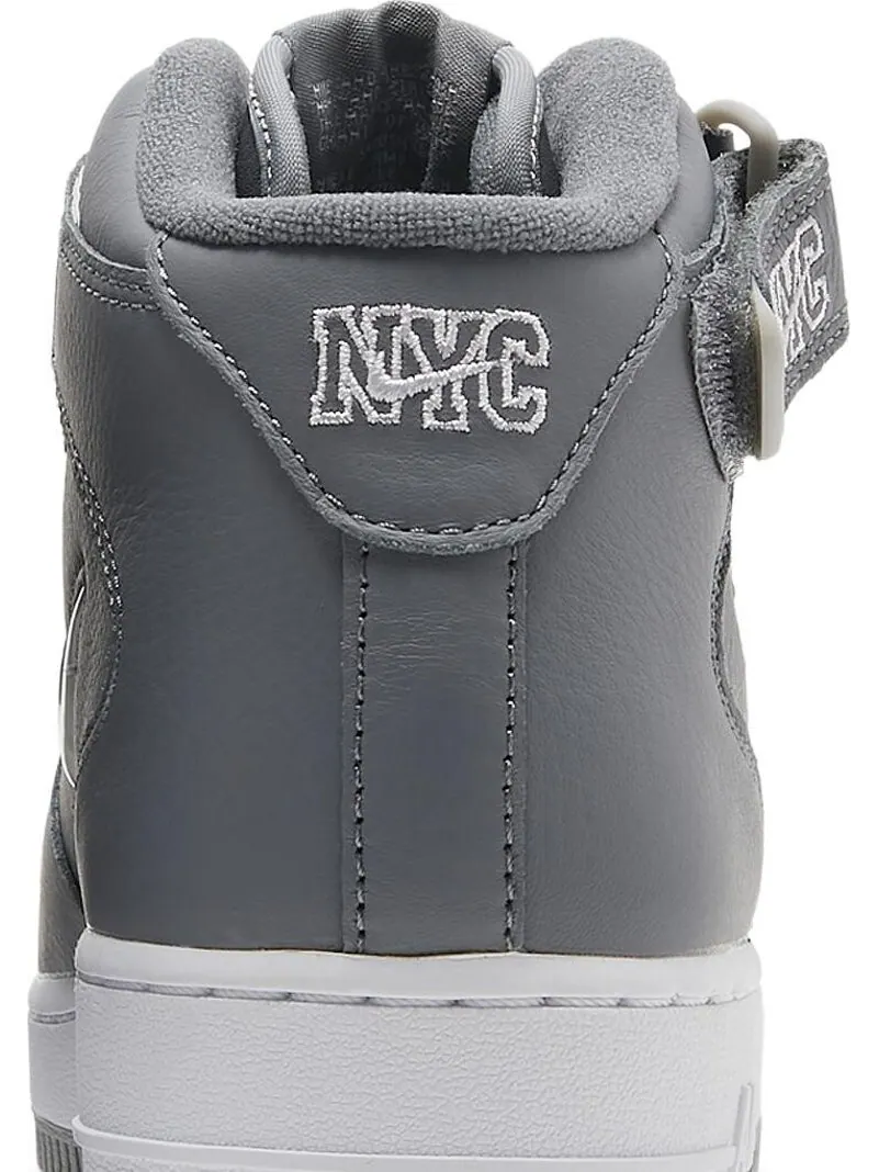 Кроссовки Nike Air Force 1 Mid Jewel QS 'NYC - Cool Grey' — изображение 7 из 8, серый