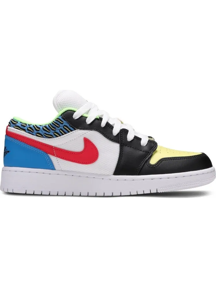 Кроссовки Air Jordan 1 Low GS Funky Patterns — изображение 1 из 8, белый