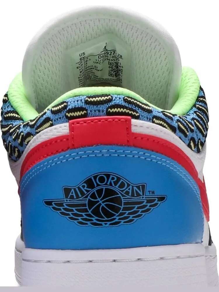 Кроссовки Air Jordan 1 Low GS Funky Patterns — изображение 7 из 8, белый