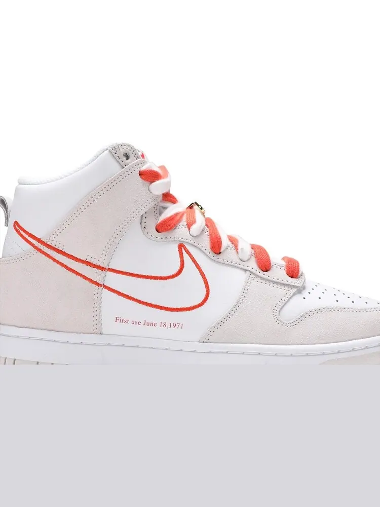 Кроссовки Nike Wmns Dunk High SE 'First Use Pack - White Orange' — изображение 2 из 8, белый