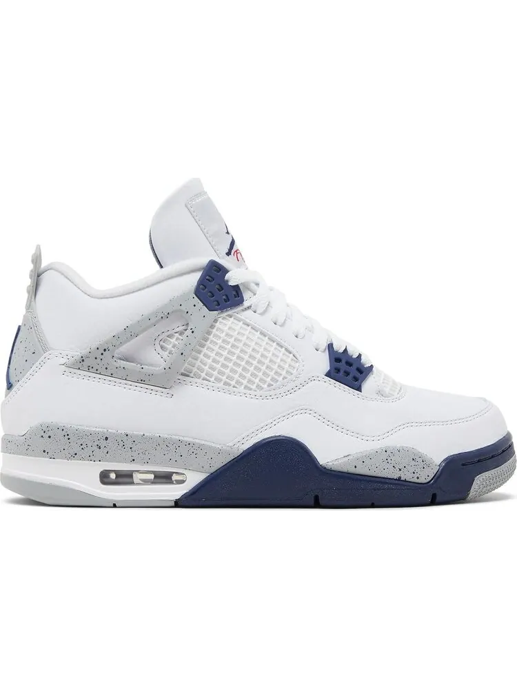 Кроссовки Air Jordan 4 Retro Midnight Navy — изображение 1 из 10, белый