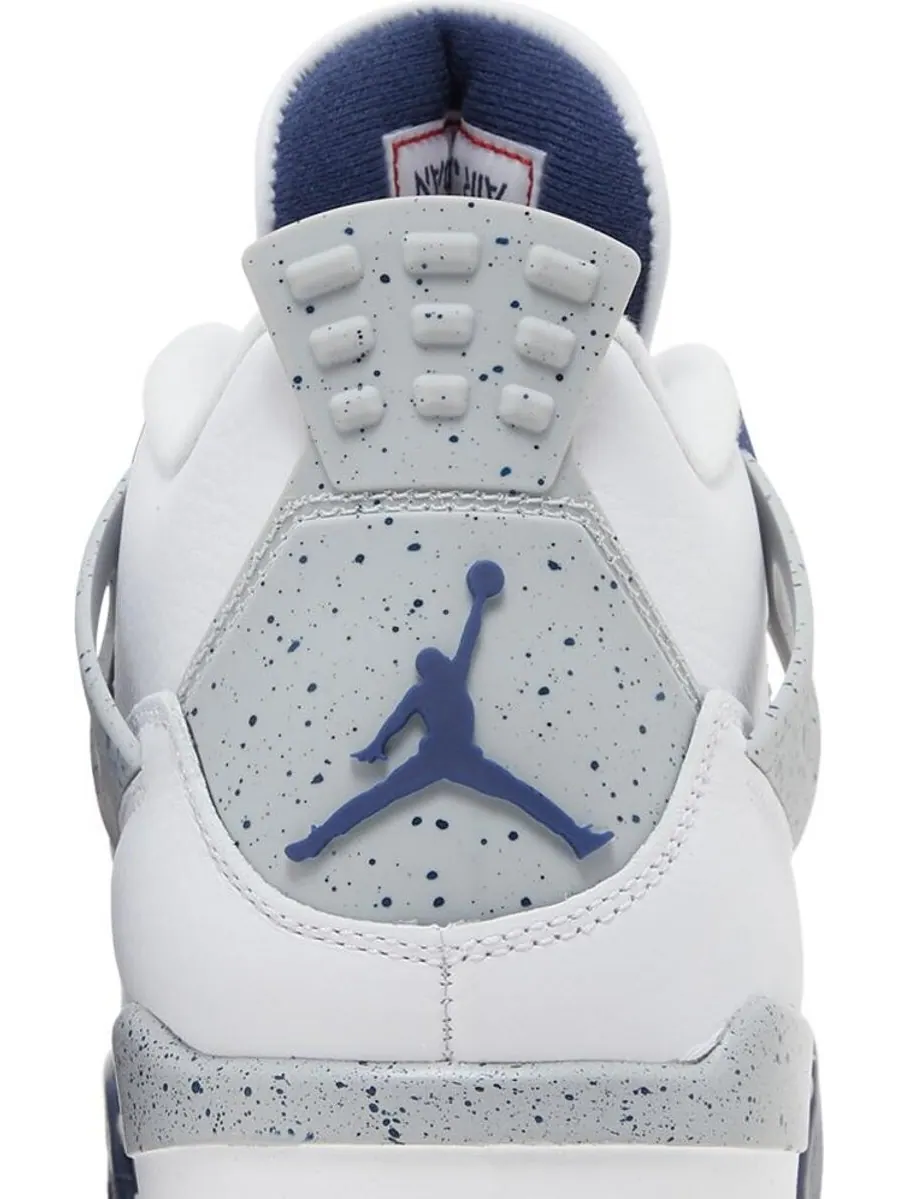 Кроссовки Air Jordan 4 Retro Midnight Navy — изображение 7 из 10, белый