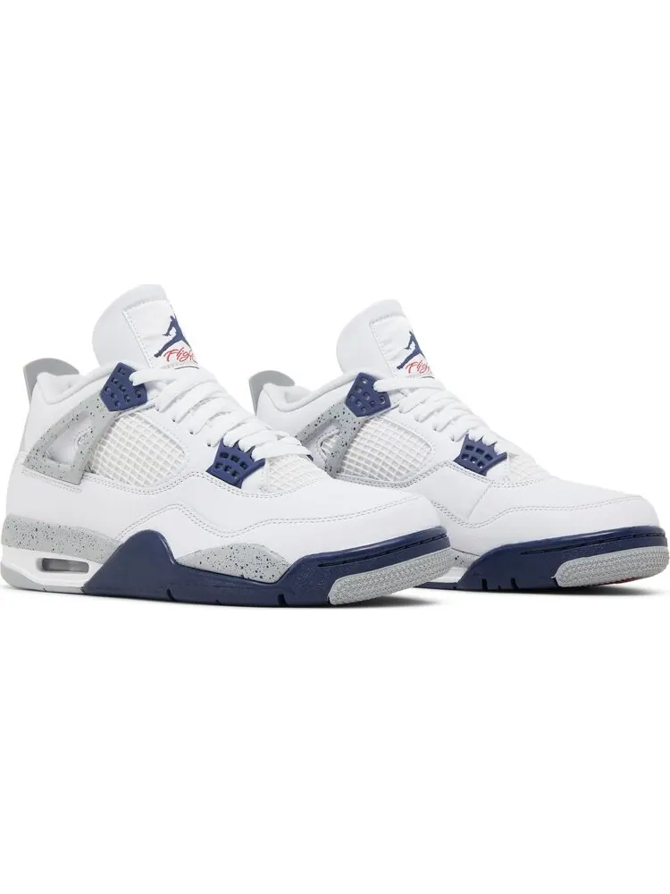 Кроссовки Air Jordan 4 Retro Midnight Navy — изображение 8 из 10, белый