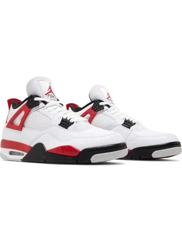 Кроссовки Air Jordan 4 Retro «Красный цемент» — изображение 4 из 6, белый
