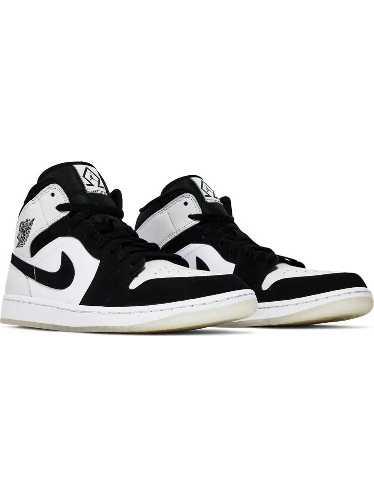 Кроссовки Air Jordan 1 Mid SE Diamond — изображение 8 из 10, белый