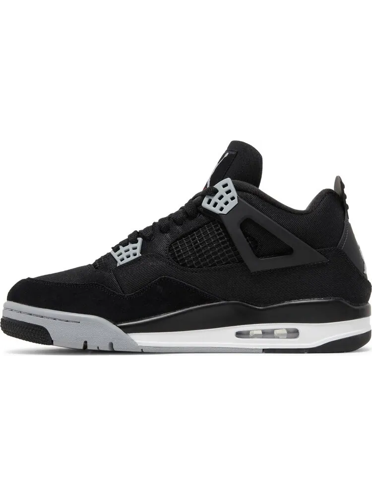 Кроссовки Air Jordan 4 Retro SE Black Canvas — изображение 3 из 10, черный