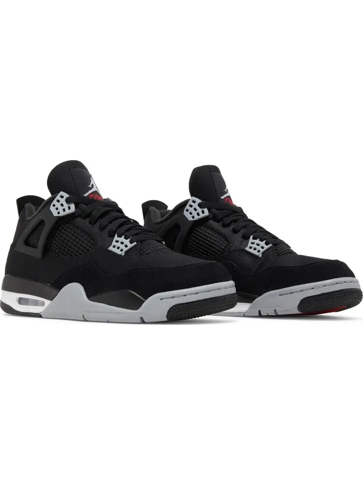 Кроссовки Air Jordan 4 Retro SE Black Canvas — изображение 8 из 10, черный