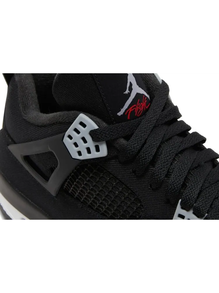 Кроссовки Air Jordan 4 Retro SE Black Canvas — изображение 9 из 10, черный