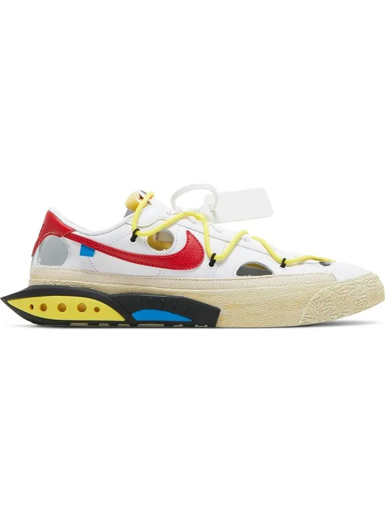 Кроссовки Nike Off-White x Blazer Low 'White University Red' — изображение 1 из 8, белый