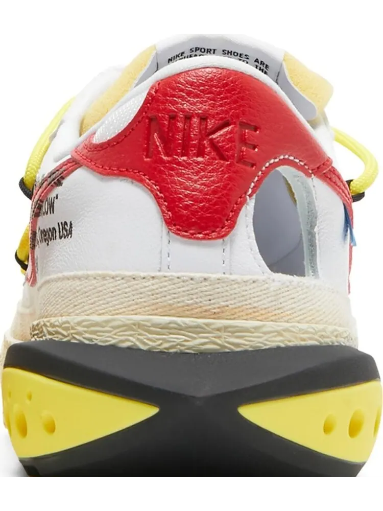 Кроссовки Nike Off-White x Blazer Low 'White University Red' — изображение 7 из 8, белый