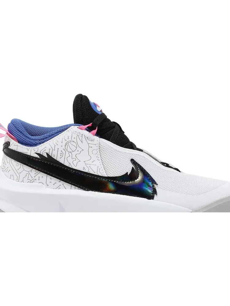 Кроссовки Nike Space Jam x Team Hustle D10 SE GS 'Computer Chip' — изображение 2 из 8, белый
